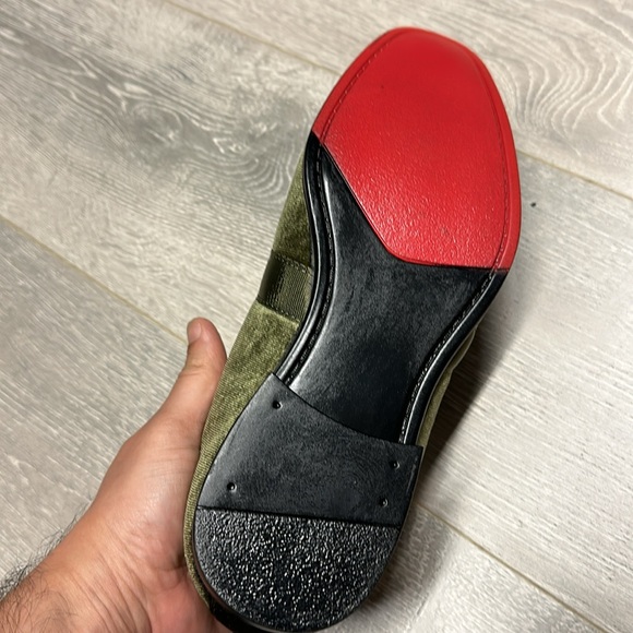 Olive Green Loafers with red bottoms brand new multiple sizes available - Picture 6 of 6